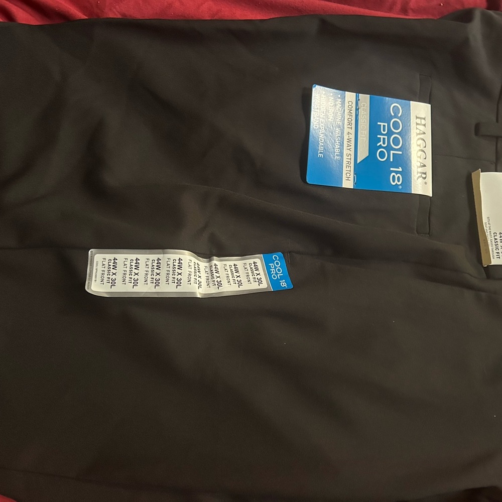Haggar Cool 18 Pro Black Trousers 44x29